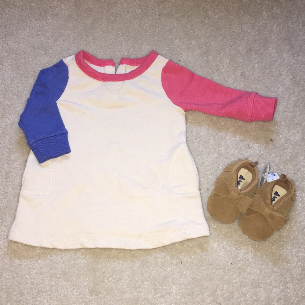 Baby gap: Color sleeve pocket jersey dress